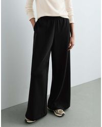 Oysho - Straight-Leg Trousers With Modal, Brushed Finish And Piping - Lyst