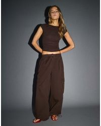 Bershka - Boat Neck T-shirt With Knot Back - Lyst