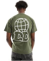 Dr. Denim - Trooper - t-shirt décontracté à logo imprimé au dos - kaki - Lyst