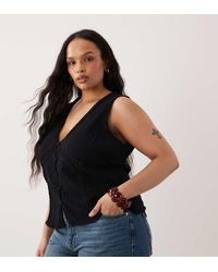 ASOS - Asos Design Curve Lace Trim Waistcoat - Lyst