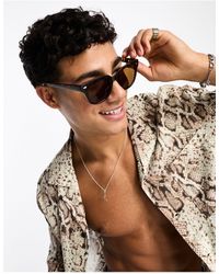 Only & Sons - – eckige retro-sonnenbrille - Lyst