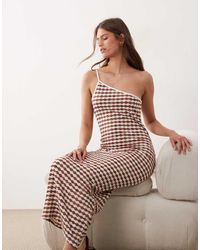 ASOS - Crochet Jersey One Shoulder Maxi Dress - Lyst