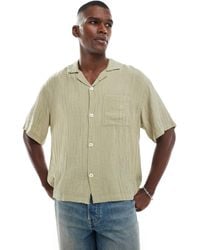 Cotton On - Cotton on – kastiges, kurzärmliges hemd aus dobby-stoff - Lyst