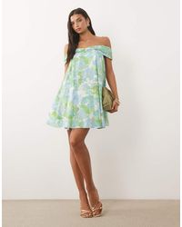 ASOS - Off-shoulder Bandeau Mini Dress - Lyst