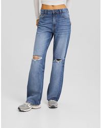 Bershka - – zerrissene jeans im 90er-stil - Lyst