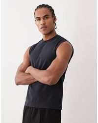 4505 - Shrunken Muscle Fit Cotton Tank With Quick Dry Finish - Lyst