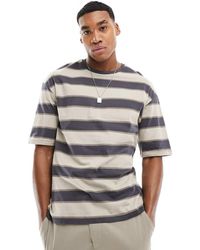 ADPT - Oversized Gestreept T-Shirt - Lyst