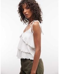 River Island - Ruffle Detail Cami Top - Lyst