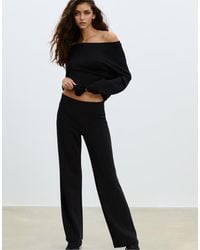 Stradivarius - Soft-touch Straight-leg joggers With Seam Detail - Lyst