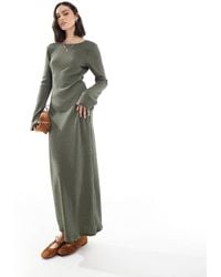 Vero Moda - Long Sleeve Textured Maxi Dress - Lyst