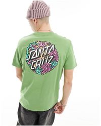 Santa Cruz - T-shirt con stampa di rose sulla schiena - Lyst