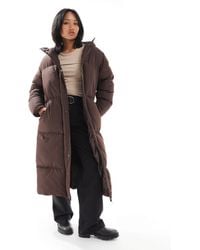 Threadbare - Petite Maxi Puffer Coat With Hood - Lyst