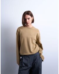 TOPSHOP - Premium Interlock Long Sleeve Skater Tee - Lyst