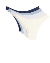 Oysho - 5 Cotton Rib U-Cut Brazilian Briefs - Lyst