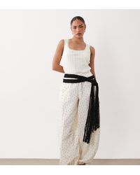 ASOS - Asos Design Petite Cotton Nylon Blend Pull On Balloon Trousers - Lyst