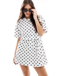 Miss Selfridge - Short Sleeve Layered Smock Dress - Lyst