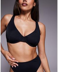 ASOS - Fuller Bust Maya Marina Del Ray High Apex Plunge Underwired Bikini Top - Lyst