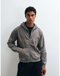 Weekday - Oversized Boxy Fit Zip Hoodie With Seam Detail - Lyst