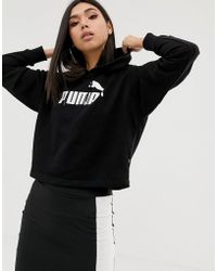 PUMA Essentials Cropped Black Hoody