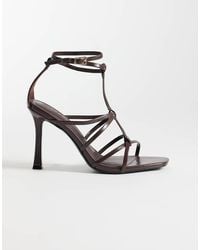 ASOS - Natalia Caged T Bar High Heel Sandals - Lyst