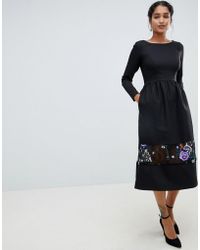 closet midi skater dress