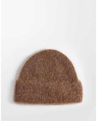 ASOS - Knitted Alpaca Wool Mix Beanie - Lyst