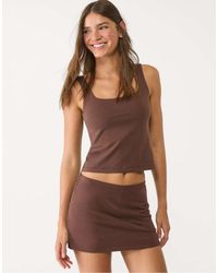 Stradivarius - Top Basic Con Scollo Squadrato - Lyst