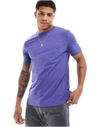 ASOS - T-shirt girocollo blu - Lyst