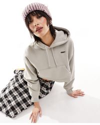 Obey - Bold Logo Cropped Hoodie - Lyst