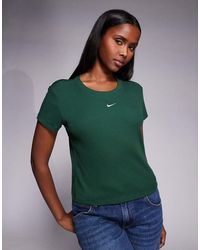 Nike - Ribbed Short Sleeve Top - Lyst