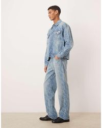 Calvin Klein - All Over Logo 90S Straight Fit Jeans - Lyst