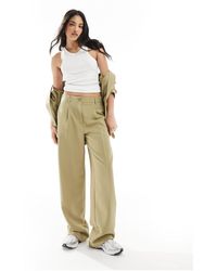 Noisy May - High Waisted Wide Leg Tailored Trouser- Co-ord - Lyst