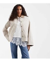Vero Moda - Barn Jacket With Contrast Collar Detail - Lyst
