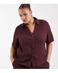 ONLY - Crinkled Textured Short Sleeve Shirt - Lyst