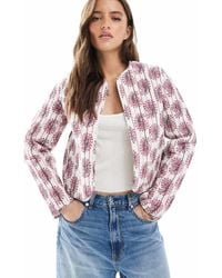Threadbare - Quilted Cotton Jacket With Paisley Print - Lyst