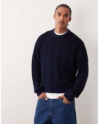 ASOS - Oversized Knitted Ribbed Jumper - Lyst
