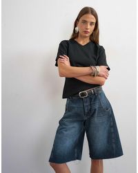 TOPSHOP - Oberteil mit v-ausschnitt und taillierung - Lyst