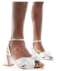 Glamorous - Exclusive Mid Heel Bow Sandals - Lyst