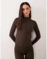 4505 - Icon Soft Touch Zip Up Studio Long Sleeve Top - Lyst
