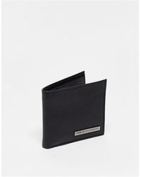 French Connection - Classic Leather Bi-fold Metal Bar Wallet - Lyst