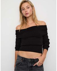 Stradivarius - Exposed Shoulder Knit Sweater - Lyst