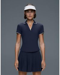 Oysho - Comfortlux Short Sleeve Piping Polo Shirt - Lyst