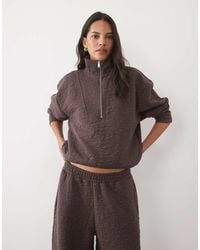 ASOS - Funnel Neck Quarter Zip Sweatshirt Co-ord - Lyst