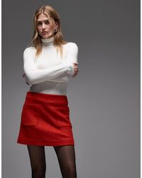 ARKET - Wool Rich Mini Skirt With Front Pockets - Lyst