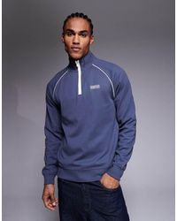 Barbour - Markford Half Zip Logo Sweatshirt - Lyst