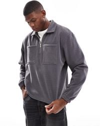 ASOS - – kastiges oversize-sweatshirt aus fleece - Lyst