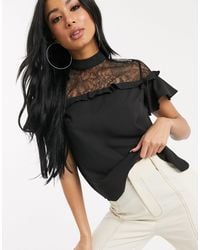 lipsy sequin wrap blouse