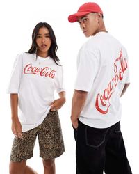 ASOS - Camiseta Blanca Extragrande Con Estampado Con Licencia De "Coca-Cola" De - Lyst