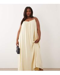 ASOS - Asos Design Curve Strappy Cami Trapeze Maxi Dress - Lyst