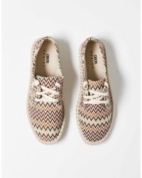 ASOS - – geschnürte espadrilles aus canvas mit aztekenmuster - Lyst